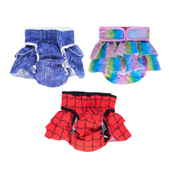 Daslakdc washable dog diapers M-size fit for 15-21 inch waists.