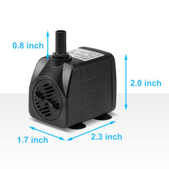 DaToo 160GPH pump side view highlighting slim profile for tight spaces