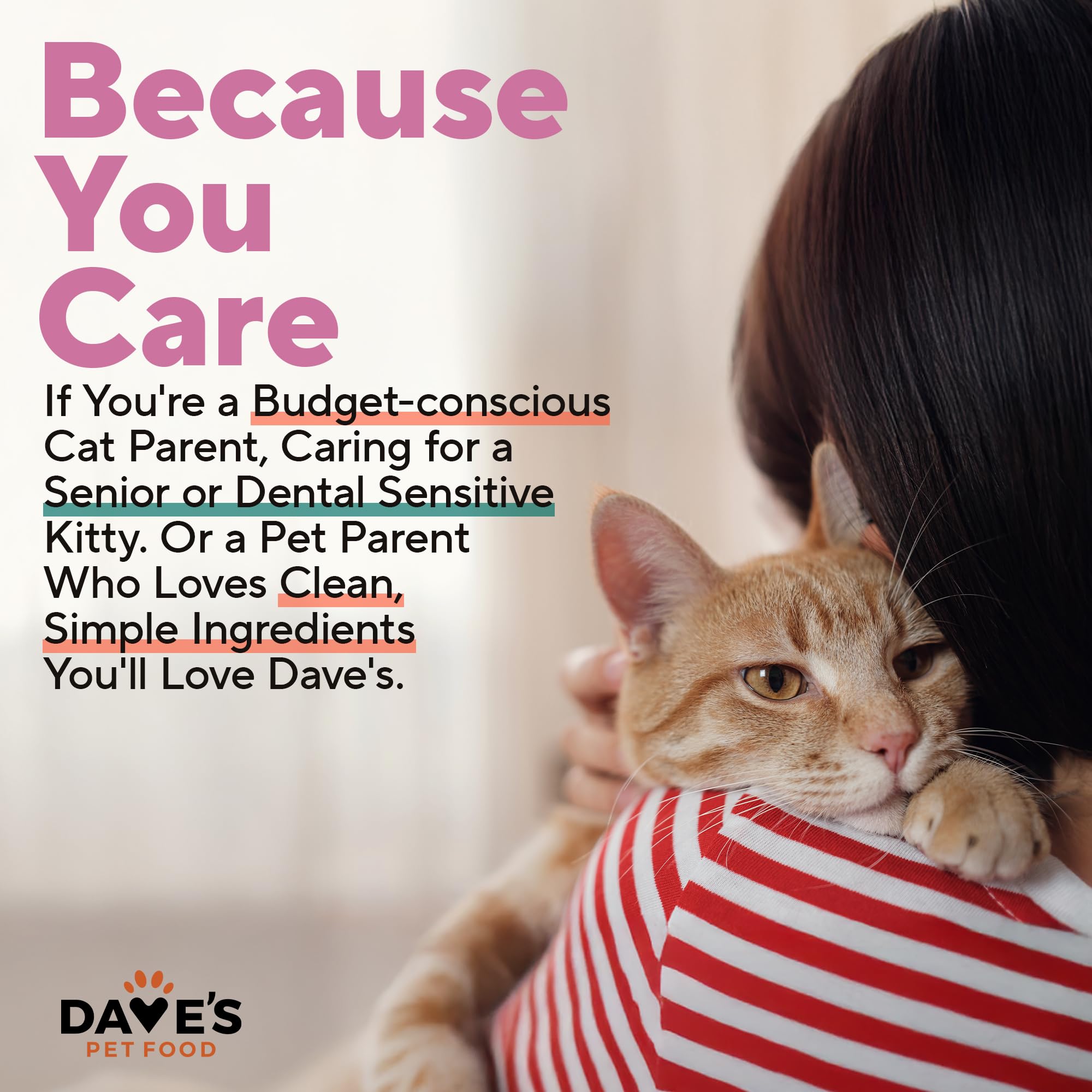 Dave's Pet Food cat enjoying pate, illustrating palatable texture and satisfaction.