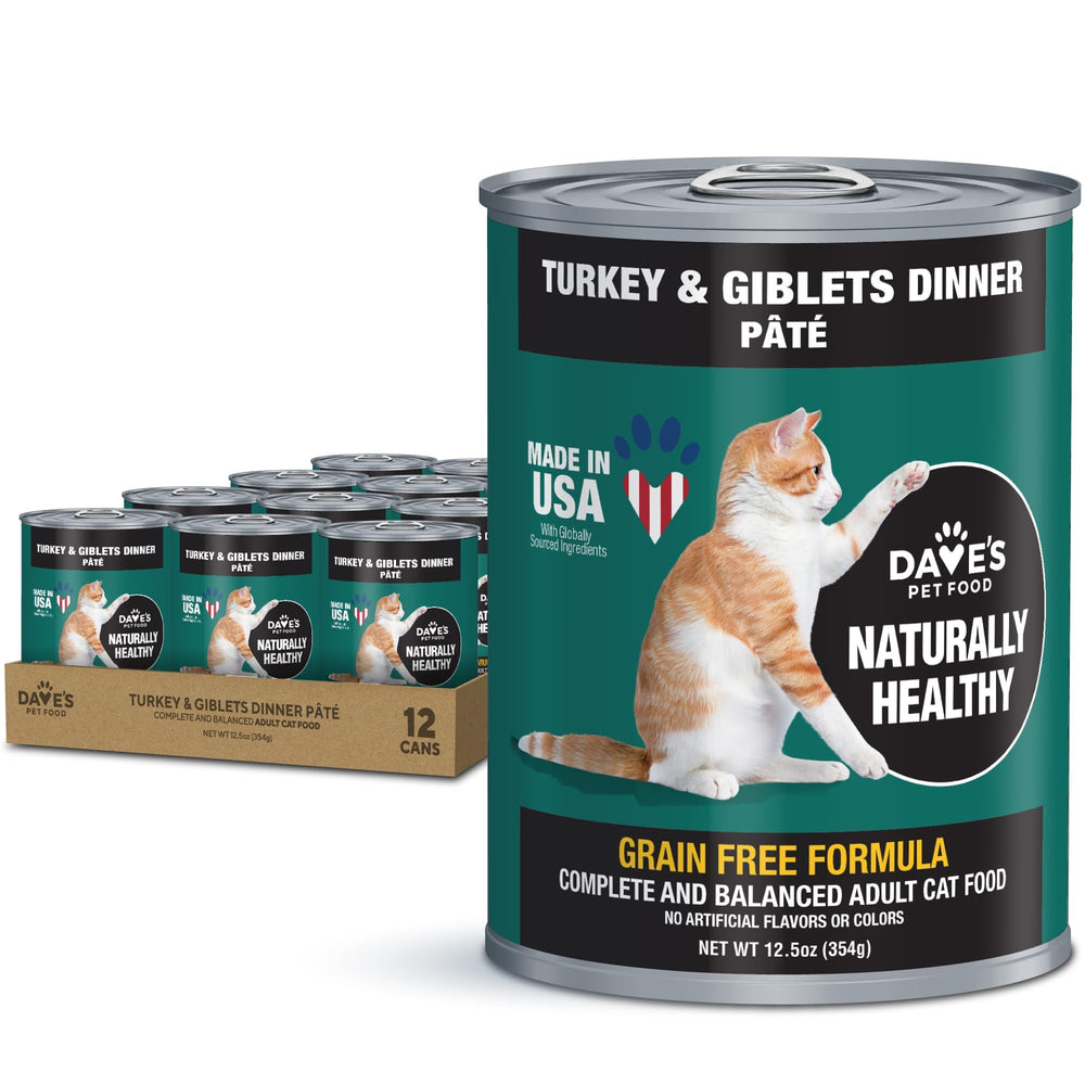 Dave's Pet Food turkey giblets pate can – grain-free protein option