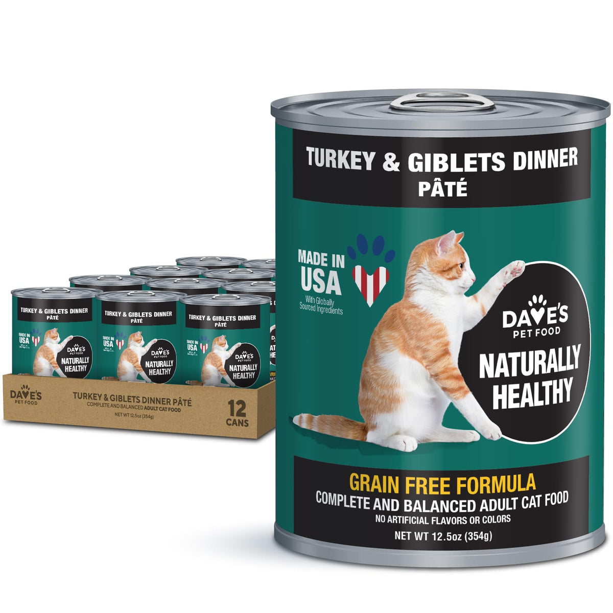 Dave's Pet Food turkey giblets pate can – grain-free protein option