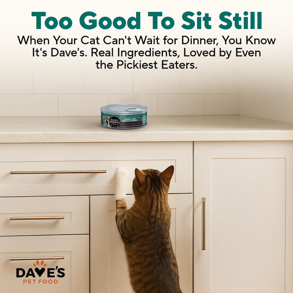 Dave's Pet Food grain-free label close-up highlights added vitamins and minerals