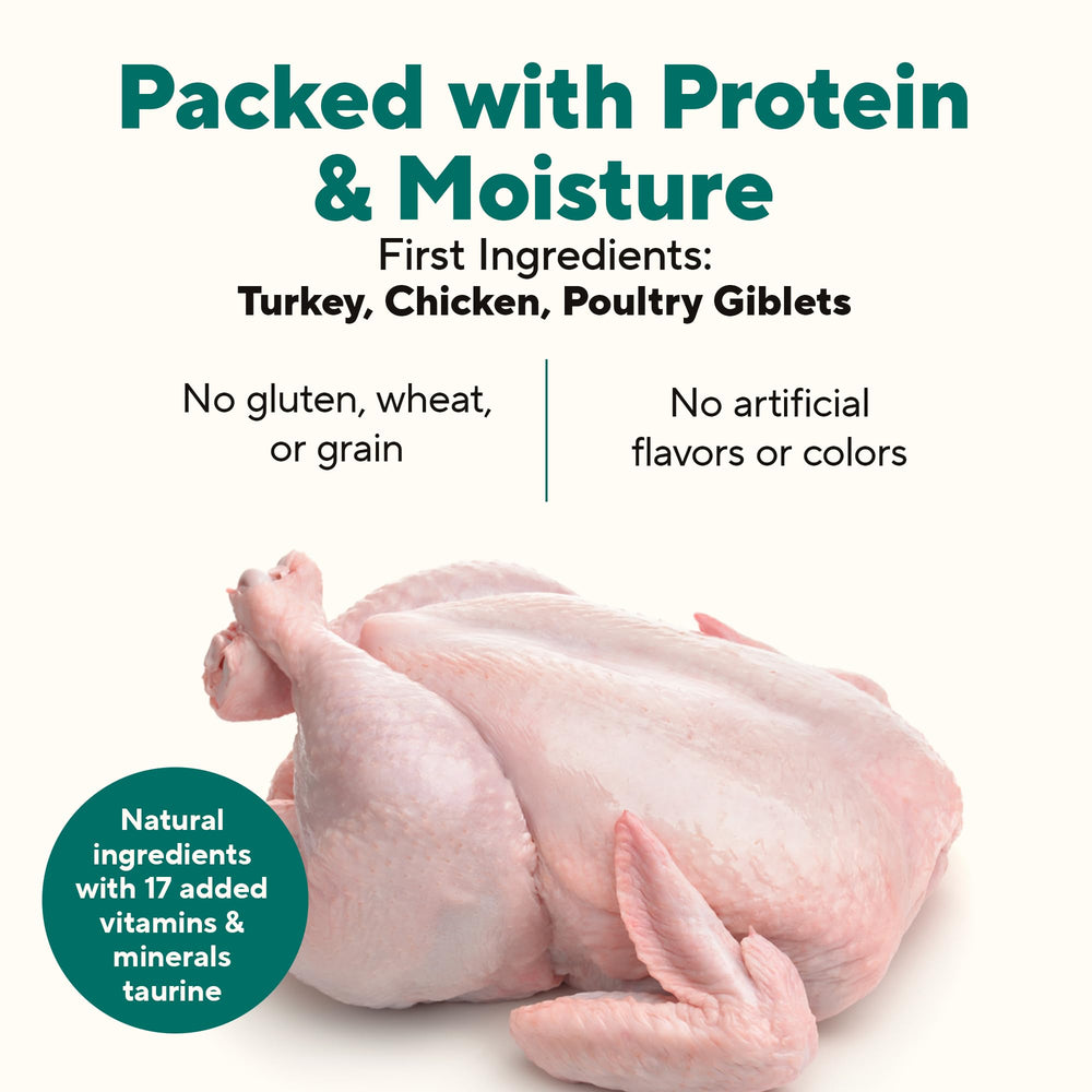 Dave's Pet Food turkey-giblets dinner bowl with gravy entices appetites