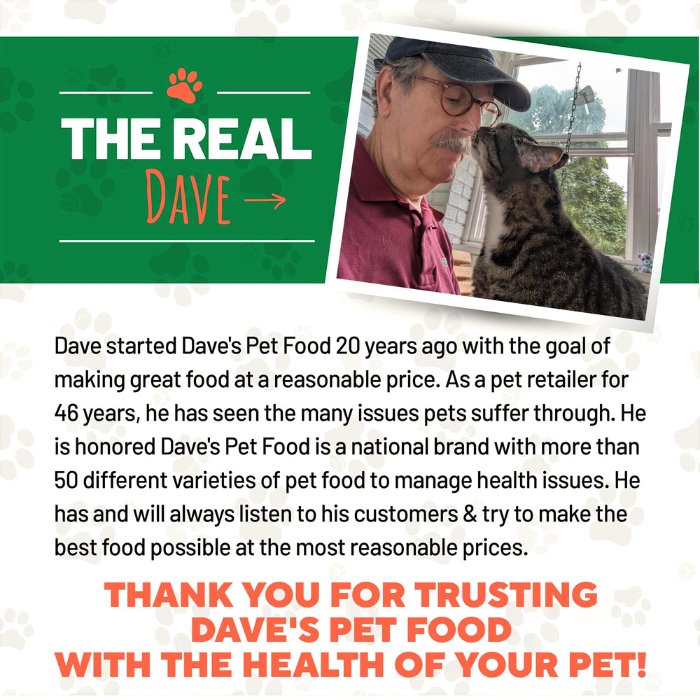 Dave's Pet Food hydration-friendly wet cat food emphasizes moisture for cats