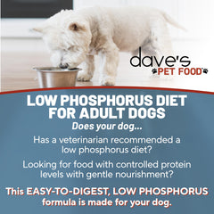 Dave's Pet Food Kidney Support Tuna Pate label closeup shows vet-formulated care.