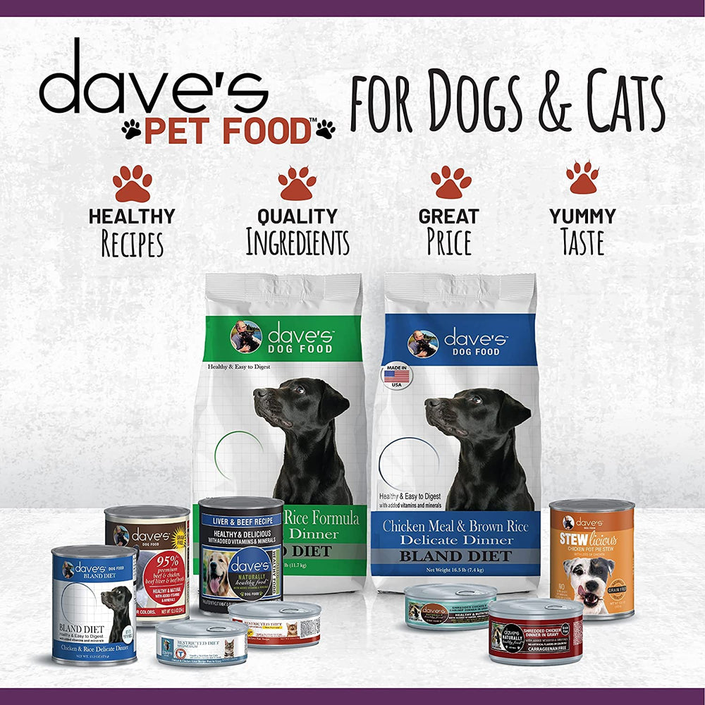 Dave's Pet Food moisture-rich pate texture invites savor-worthy meals at home.