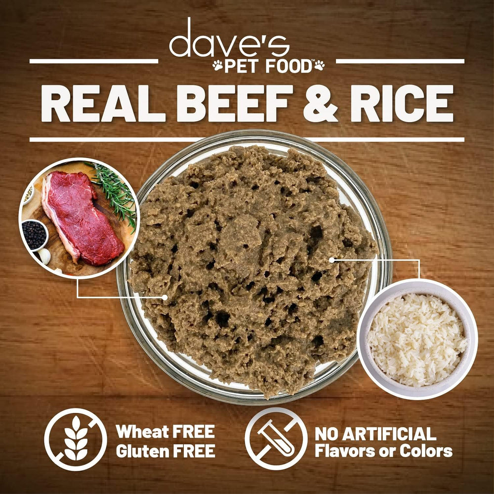 Dave's Pet Food gluten-free formula label highlights wheat-free nourishment