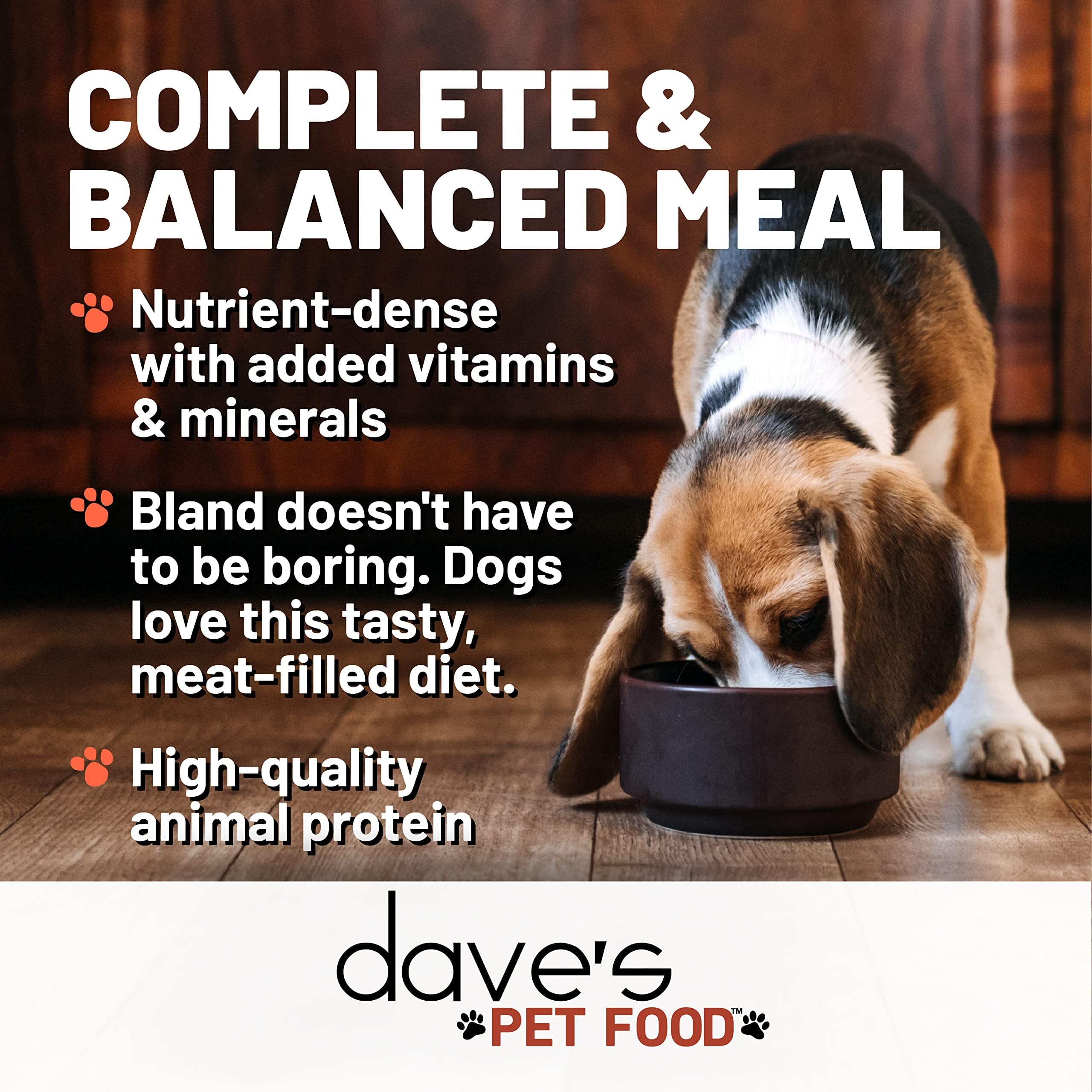 Dave's Pet Food USA made label emphasizes trusted production and quality