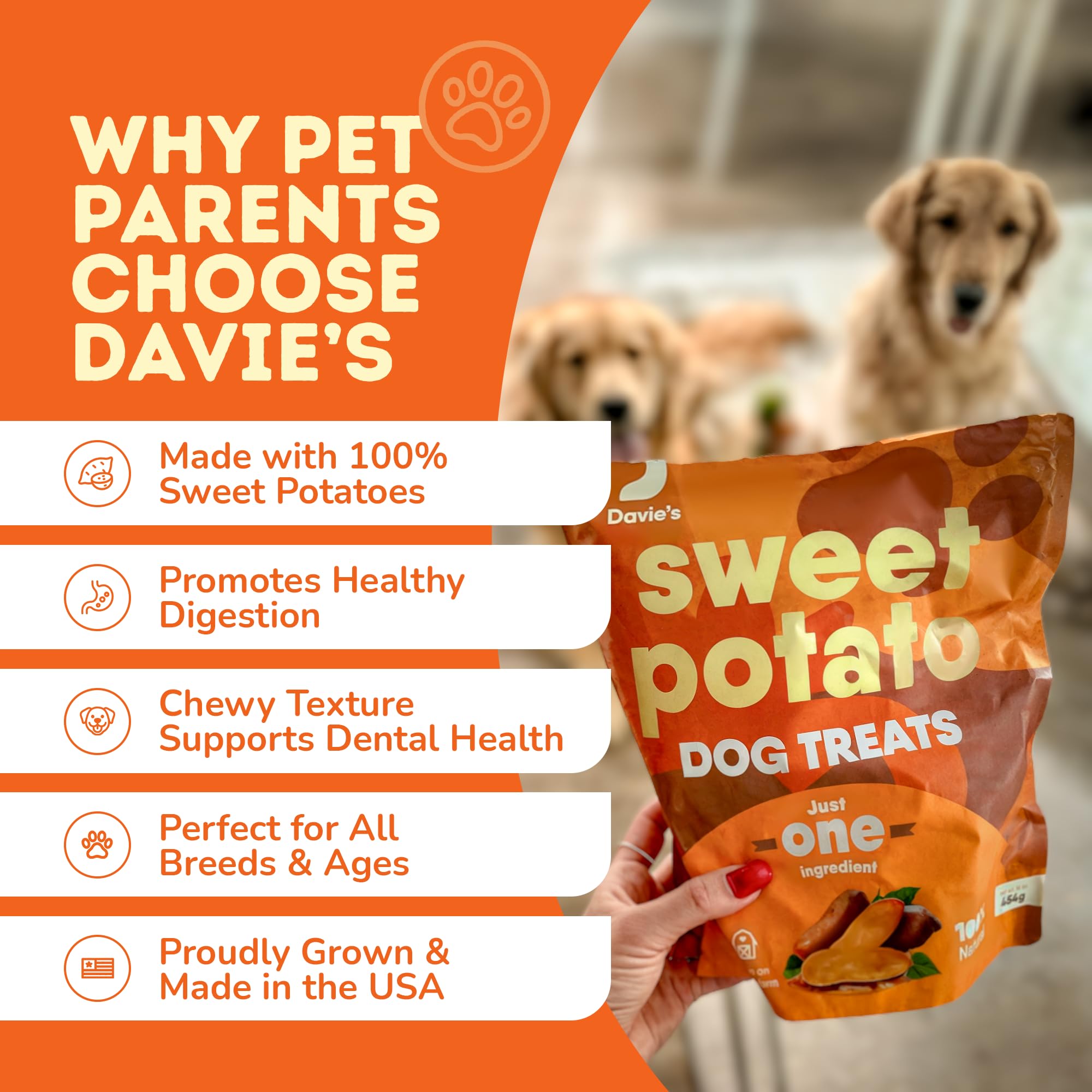 Davie's Naturals low-fat formula supports guilt-free, moderate-calorie snacking.