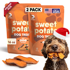 Davie's Naturals sweet potato treats pack-2-1lb-bags for wholesome rewards.