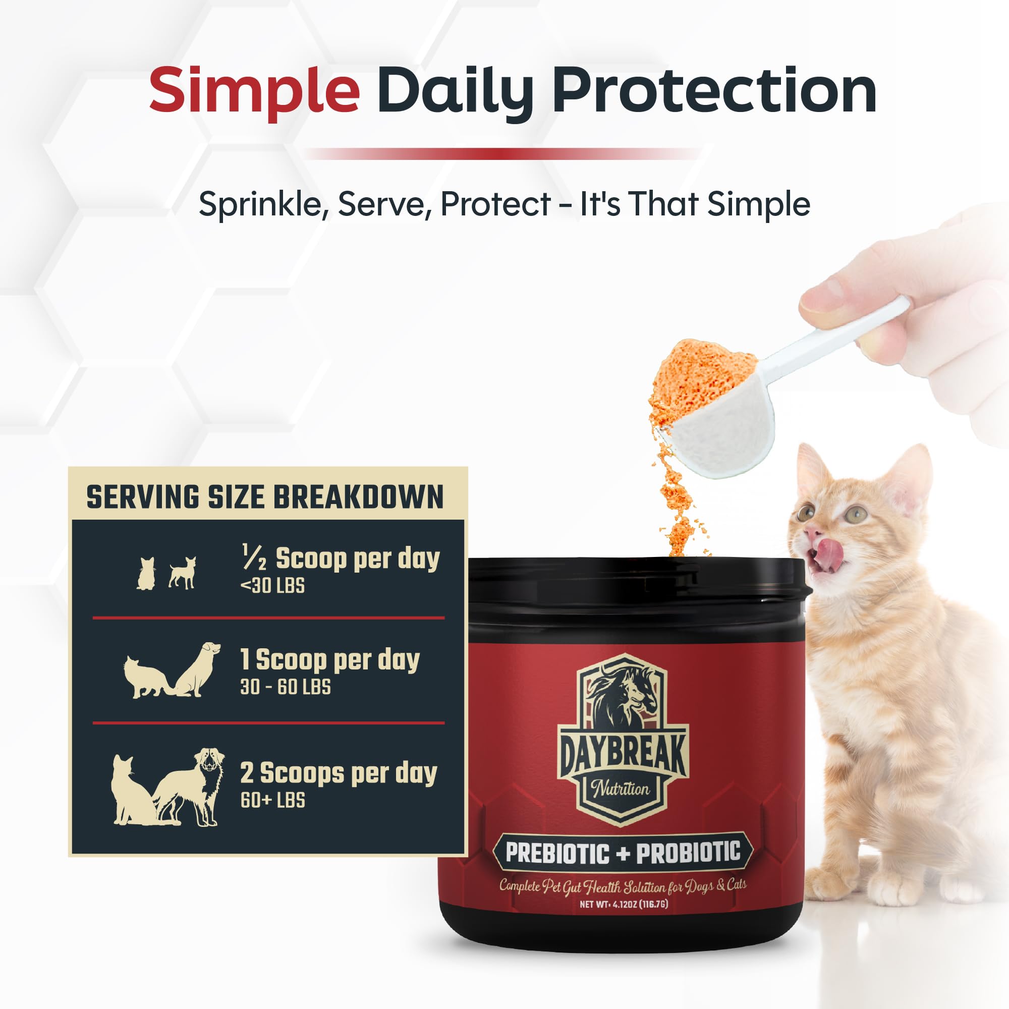Etiqueta de Daybreak Nutrition Probiotics con garantía de calidad GMP.