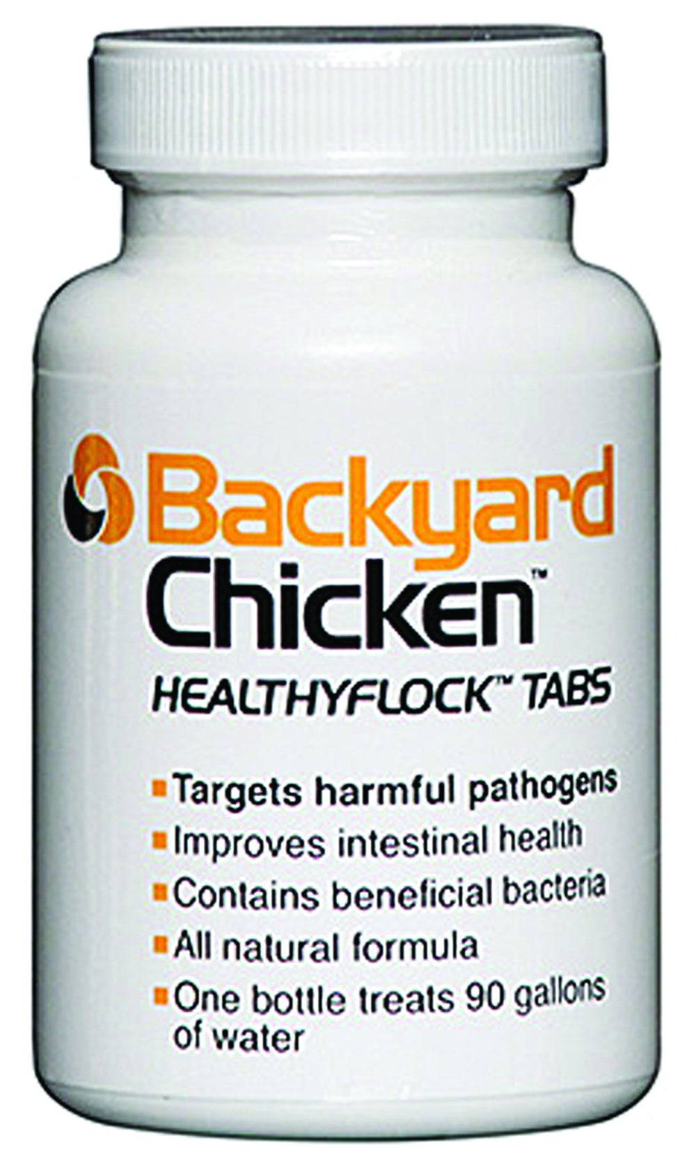 Dbc Agricultural Prdts Backyard Chicken Healthyflock Tabs bottle supports flock gut health and easy water treatment