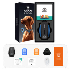 DBDD Dog GPS Tracker black back view emphasizes compact, lightweight wear for daily adventures.