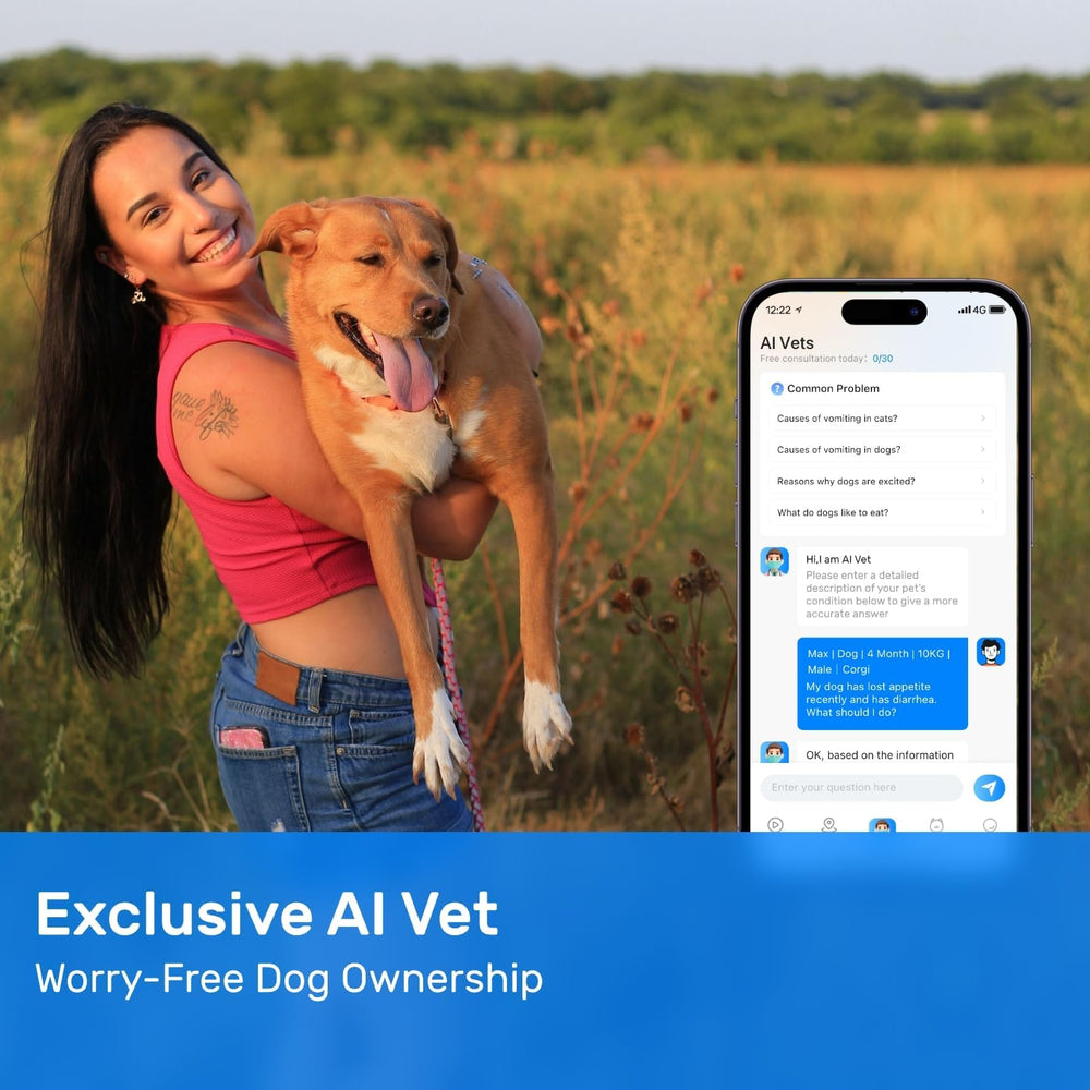 DBDD Waterproof IP67 tracker with lightweight design for 40 lb+ dogs