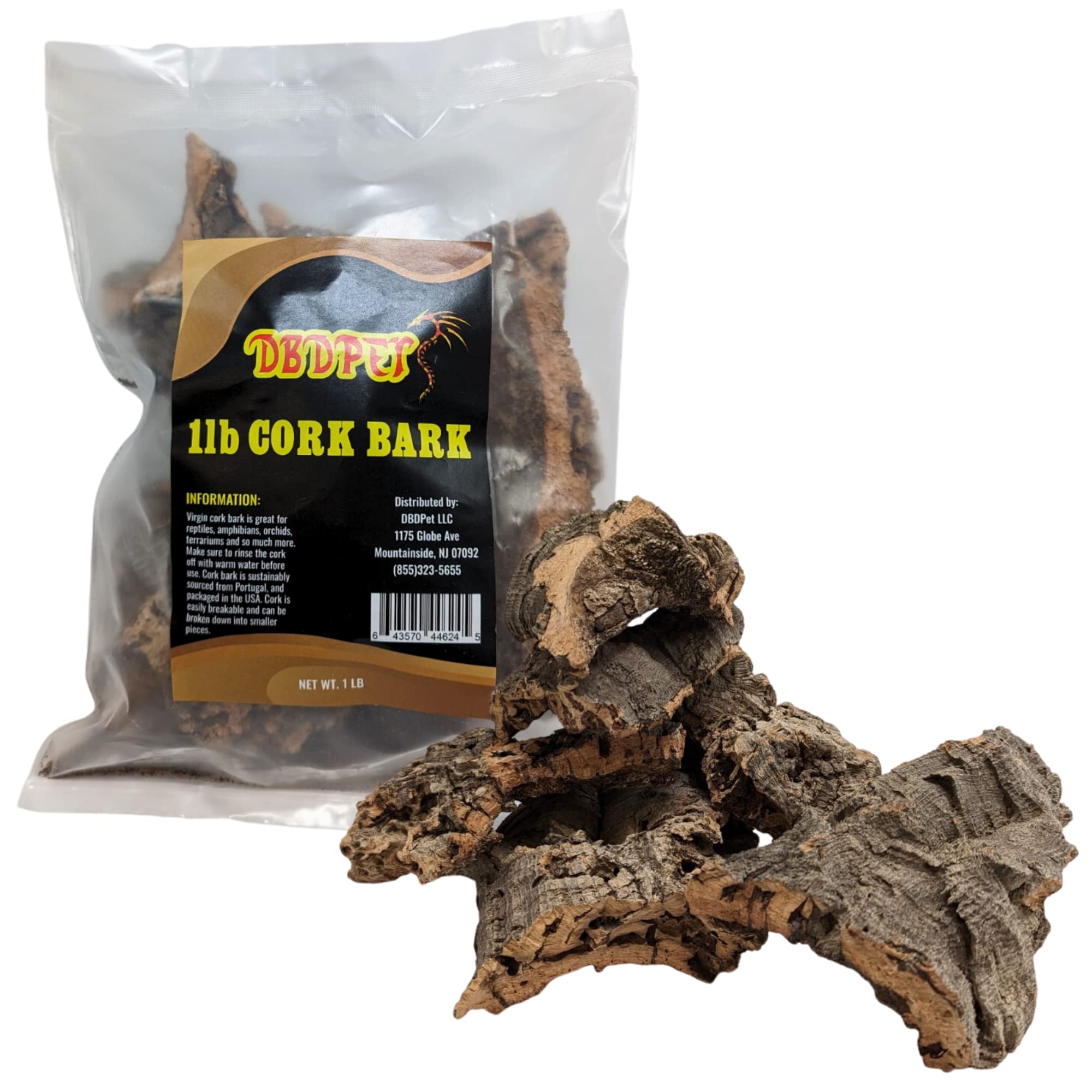 DBDPet cork bark rounds in terrarium creating natural hides.