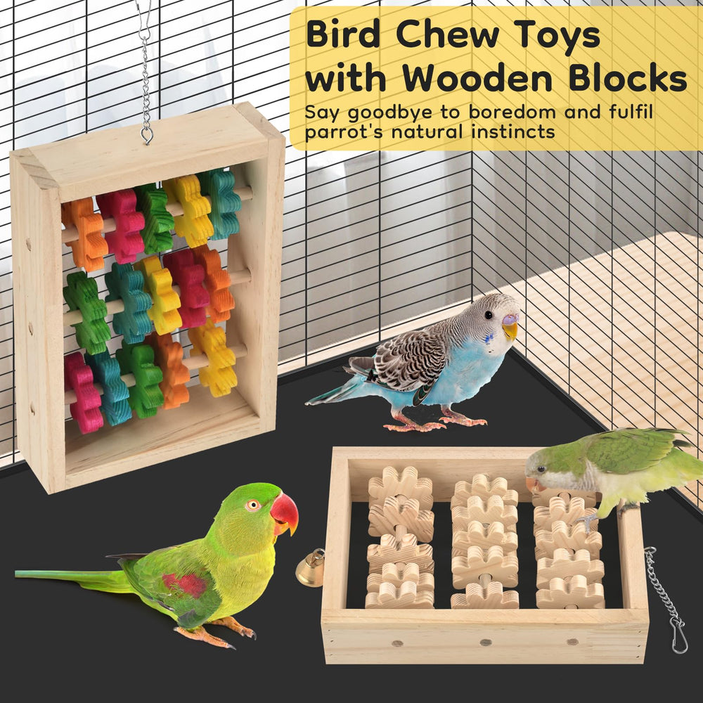 DBNESS bird toy bell at base adds interactive sound for curiosity and play.