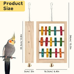 DBNESS bird toy dual-colored frame invites exploration and cognitive engagement.
