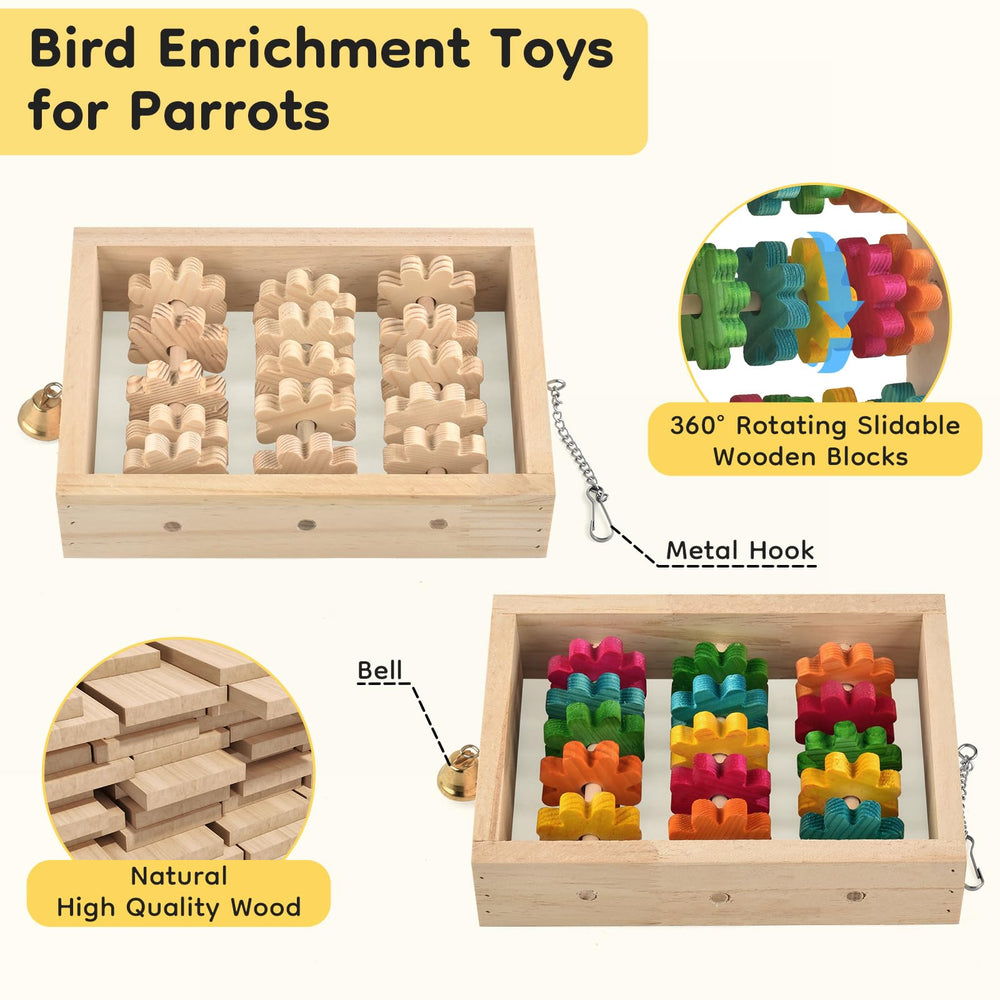 DBNESS bird toy hemp rope and metal construction offers safe chewing and durability.