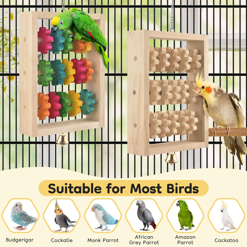 DBNESS bird toy puzzle training blocks promote mental exercise and beak fitness.