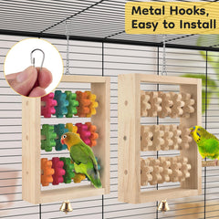 DBNESS bird toy rotatable gear blocks encourage problem-solving and play.