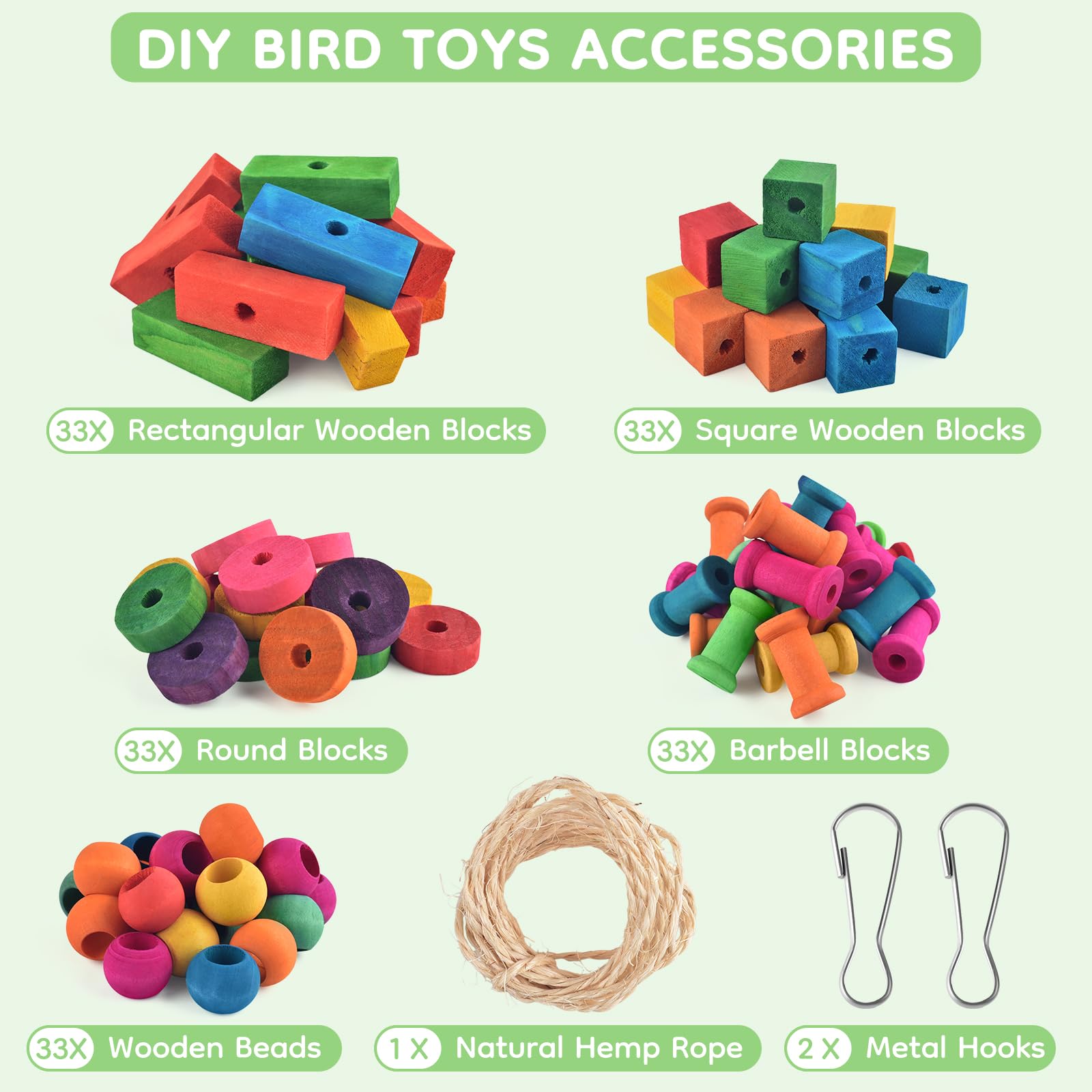 DBNESS DIY parrot toy kit shown for creative assembly and play.