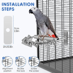 DBNESS rotating metal chew accessories attract attention and aid beak maintenance.