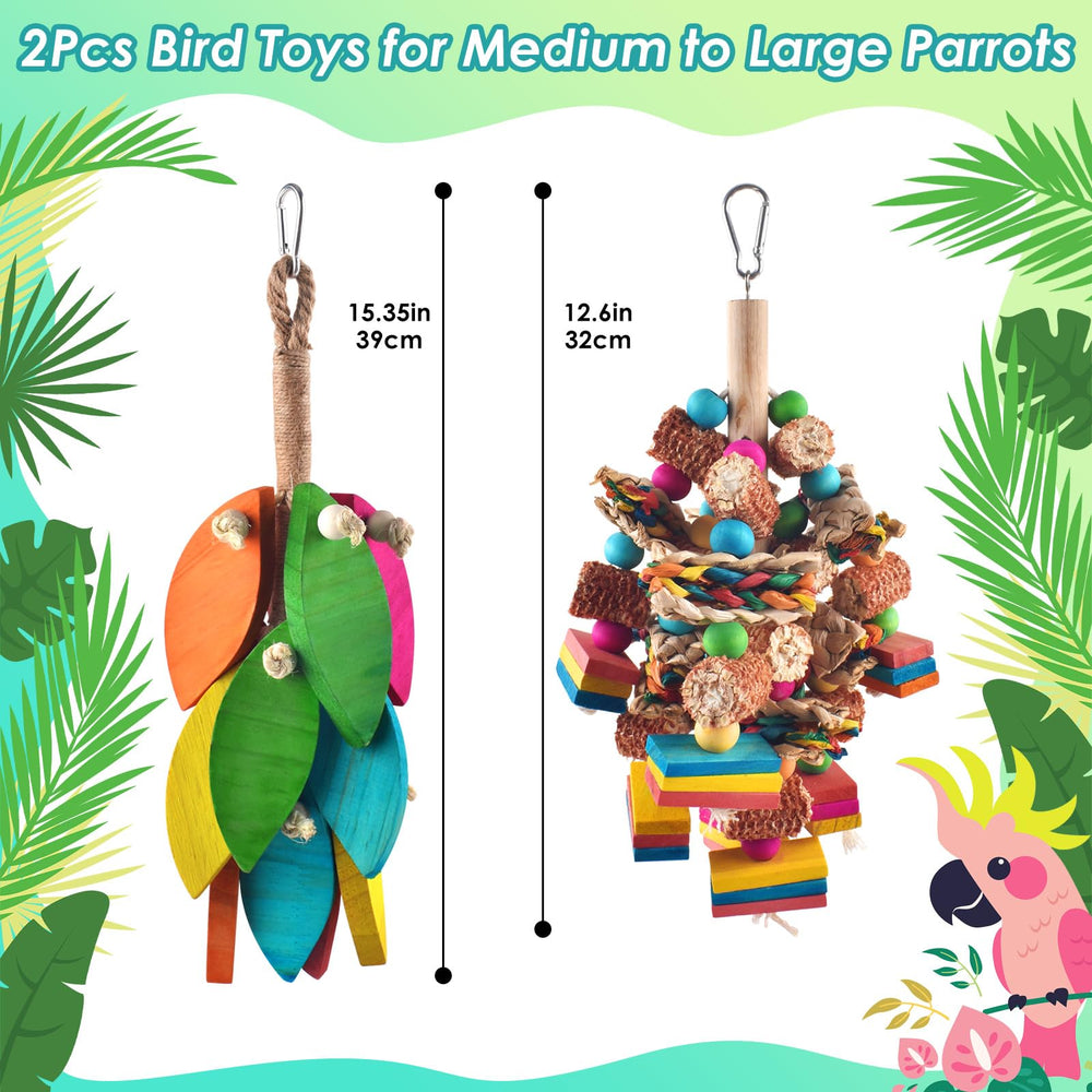 DBNESS parrot chew toy wood rope assembly offers safe chewing and climbing fun.