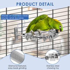 DBNESS u-shaped perch with chews encourages interactive play and safe grip.