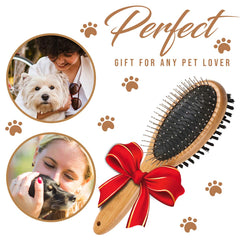 KylePet brush bristle-side cleans fur and detangles gently.