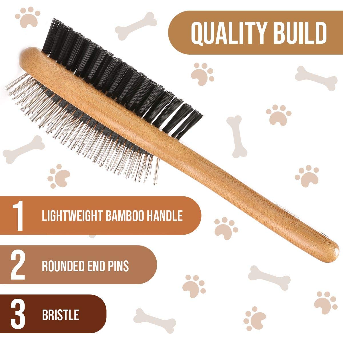 KylePet brush tangles-focused design eases mat removal for long-haired pets.