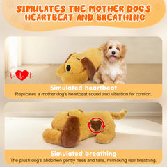 DCIAER 3-in-1 Heartbeat Puppy Toy USB recharge keeps play time going on long crate nights.