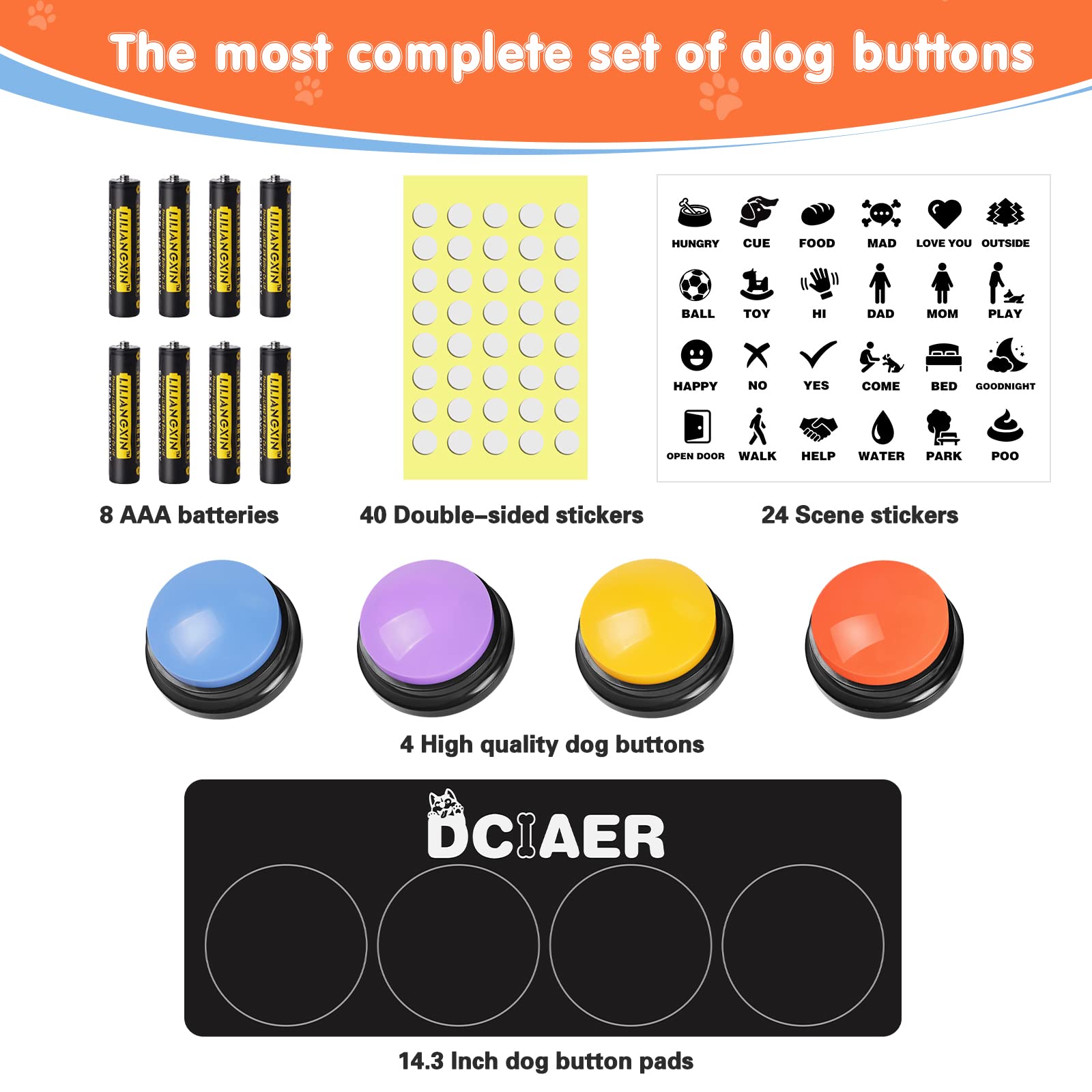 DCIAER AAA battery pack included enables ready-to-use training sessions.