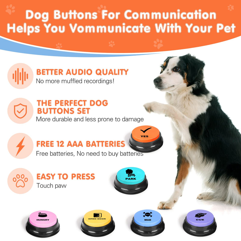 DCIAER dog-buttons 6 ready buttons showcase quick-start training for everyday commands