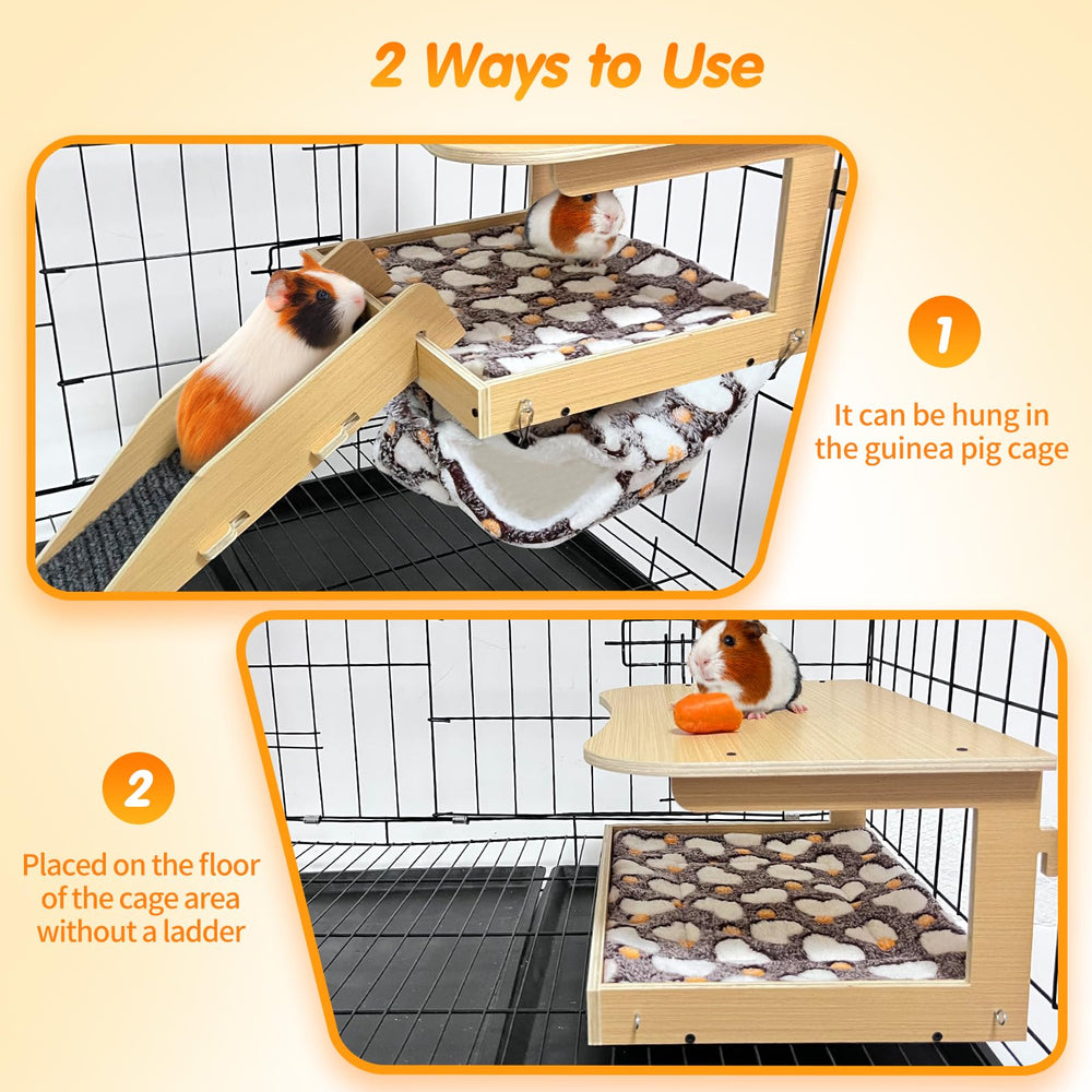 DCIAER guinea pig hammock detail with plush pad for comfort