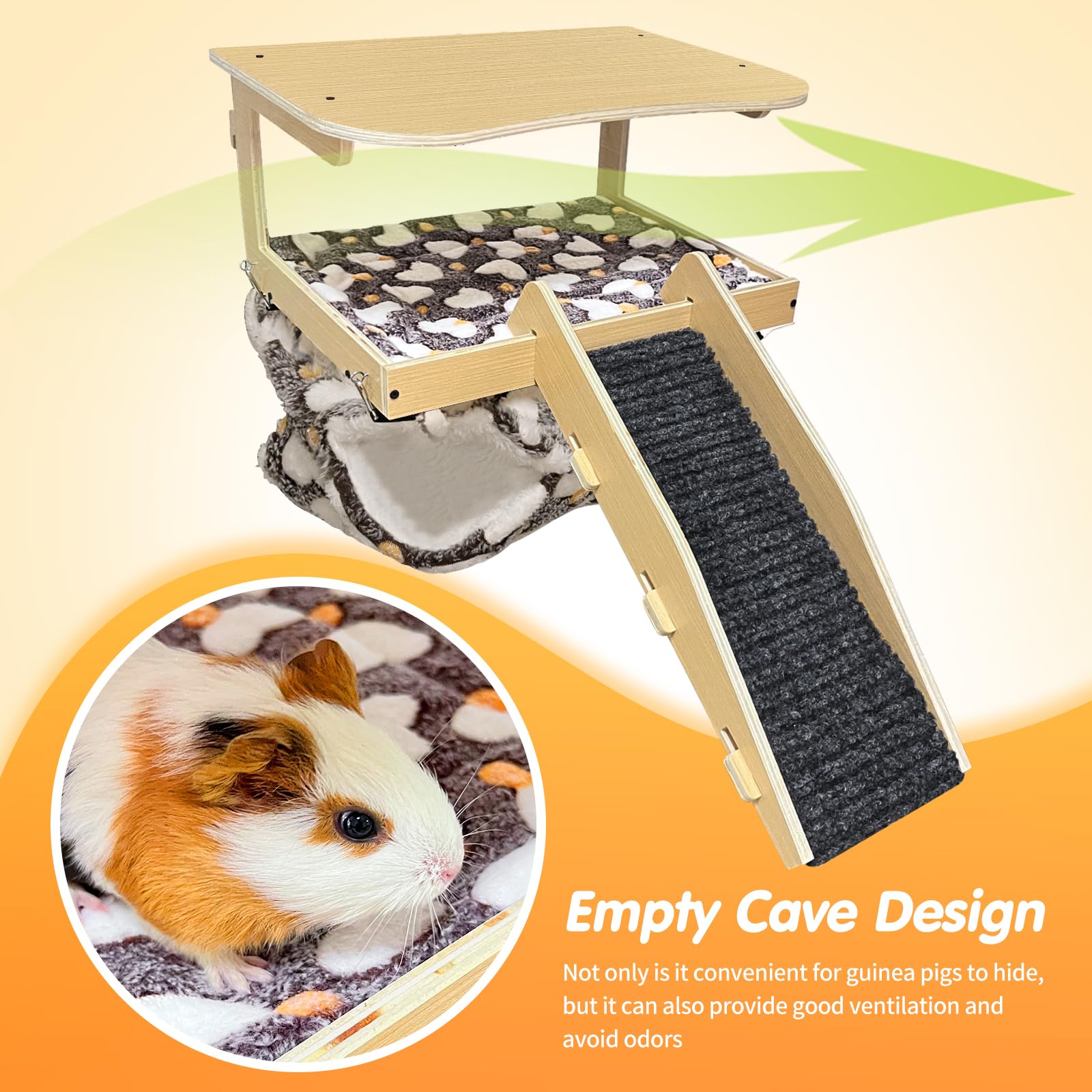 DCIAER guinea pig in-use enjoying hideout for rest and play