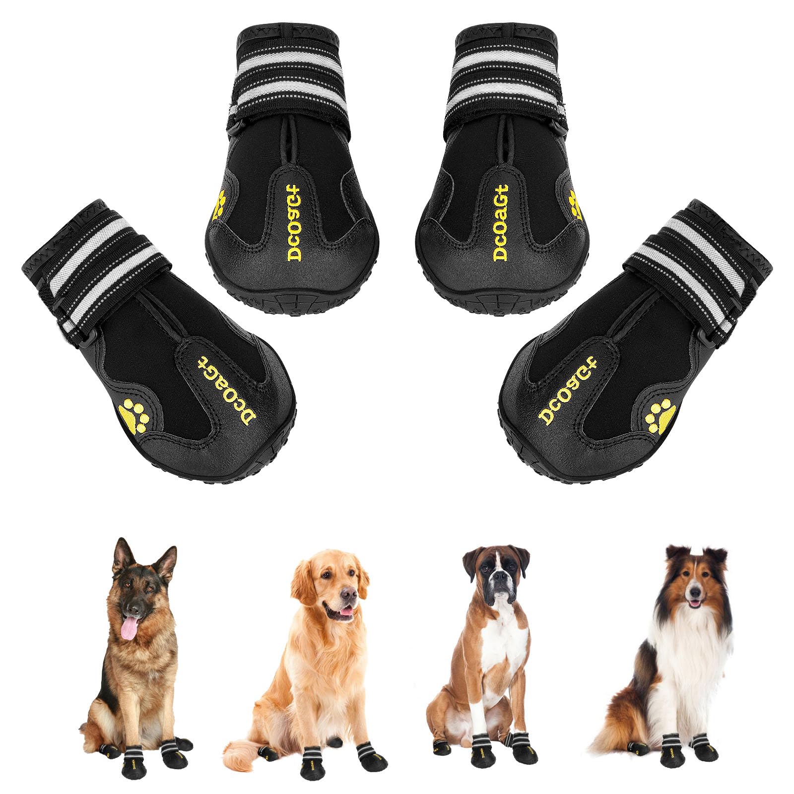 DcOaGt dog shoes large waterproof-anti-slip provide reliable traction on wet surfaces.