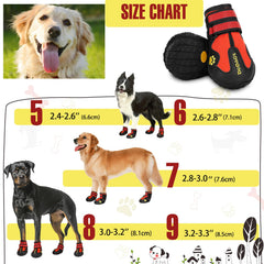 DcOaGt waterproof dog boots with breathable fabric protect paws on hot pavement.