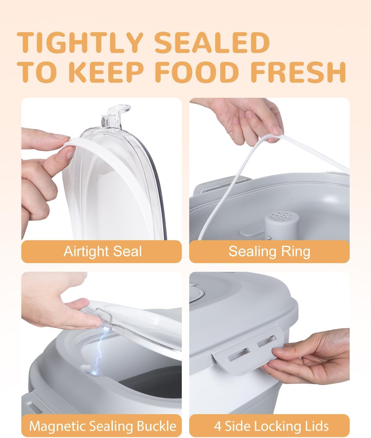 DDMOMMY airtight lid keeps kibble fresh and dry.