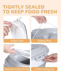DDMOMMY airtight lid keeps kibble fresh and dry.