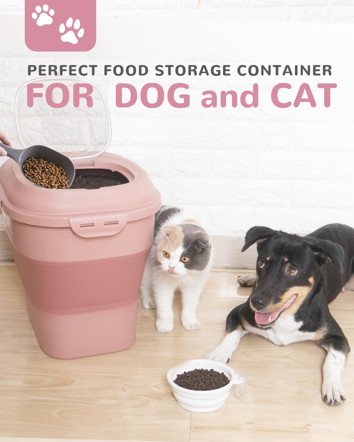 DDMOMMY airtight dog food container lids keep kibble fresh and moisture-free.