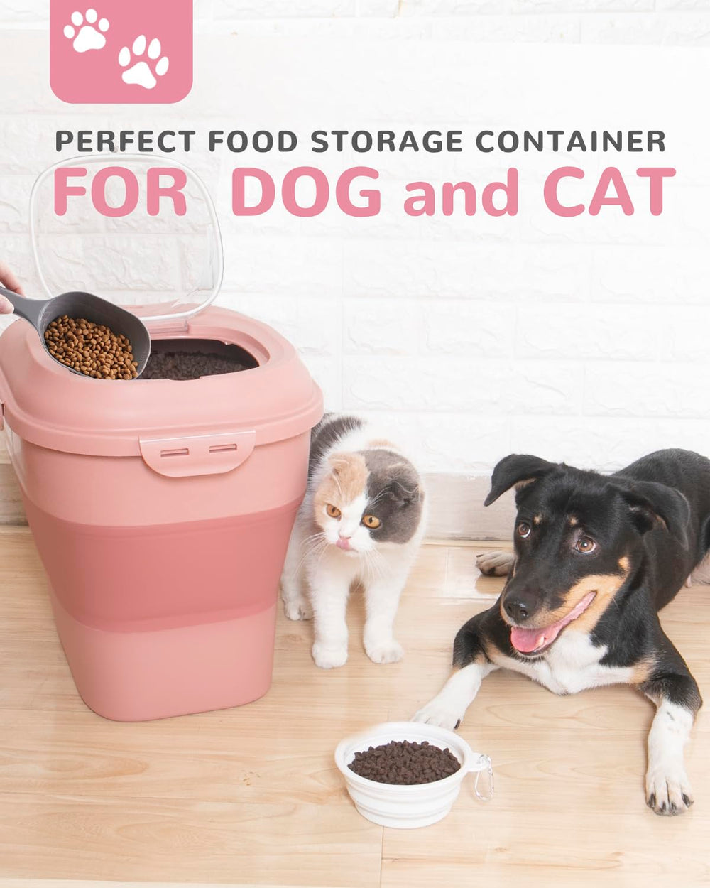 DDMOMMY airtight dog food container lids keep kibble fresh and moisture-free.