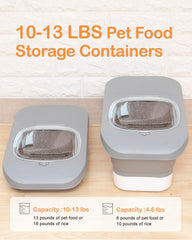 DDMOMMY cat-dog food container 2-pack offers convenient feeding organization.