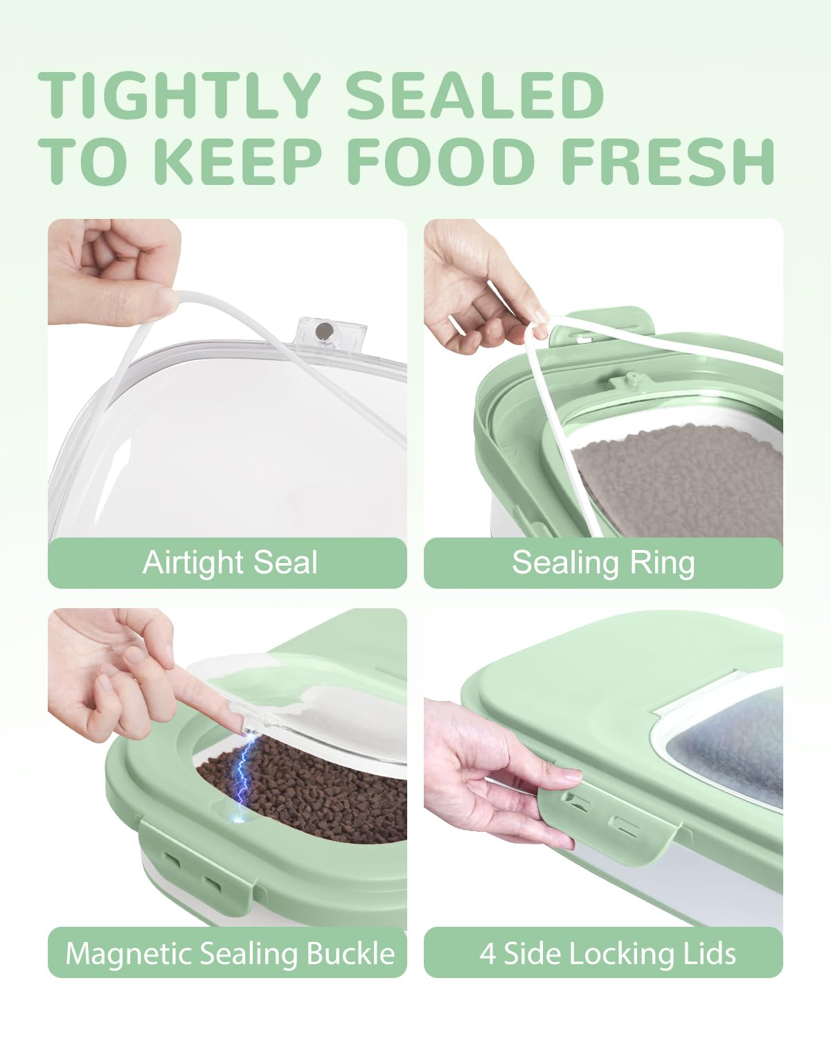 DDMOMMY collapsible pet-food container saving space in compact kitchens.