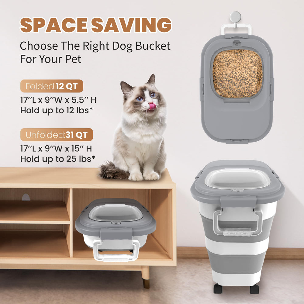 DDMOMMY detachable wheels and handle ease moving heavy pet food