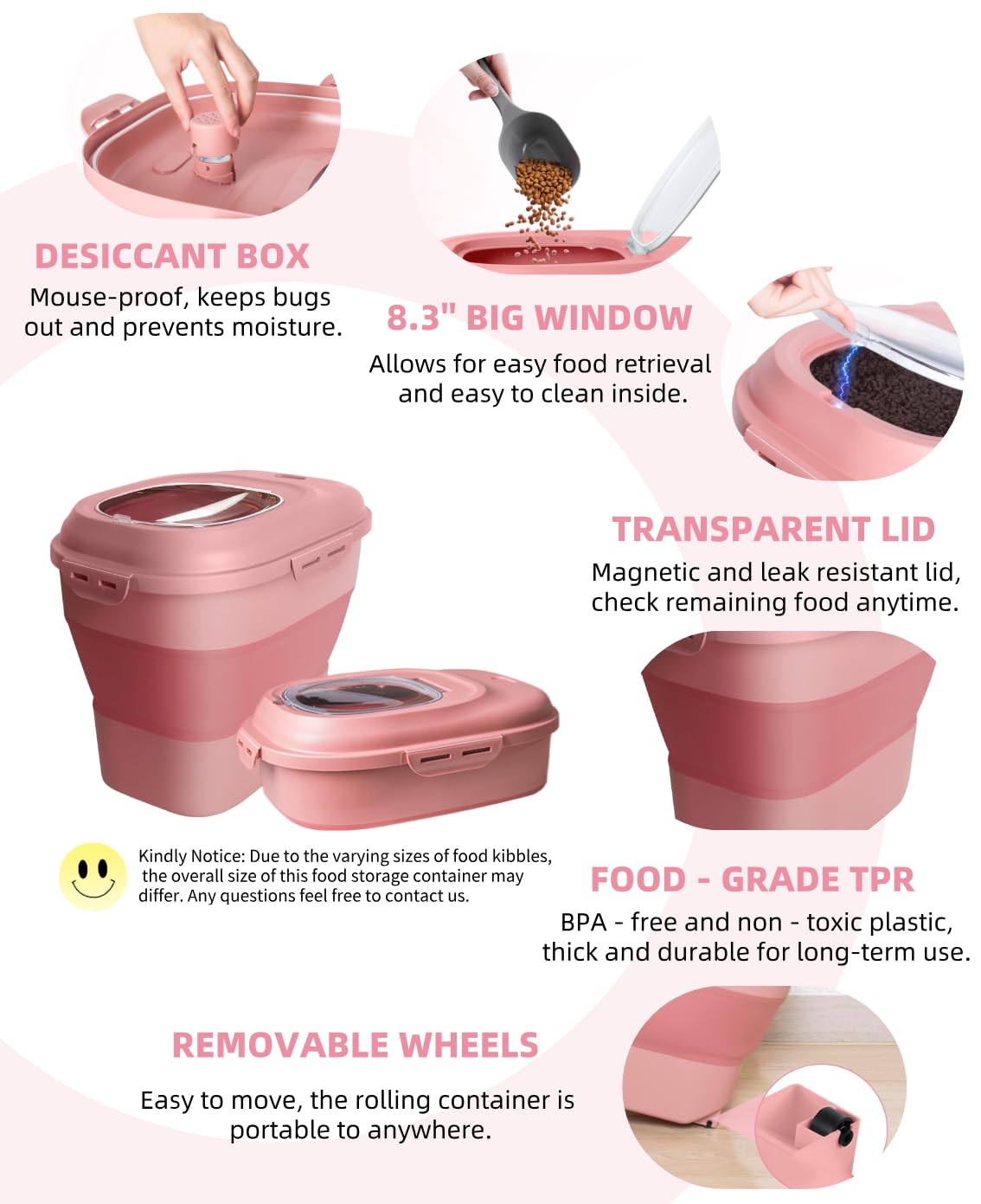 DDMOMMY dog-cat food storage keeps treats and meals ready.