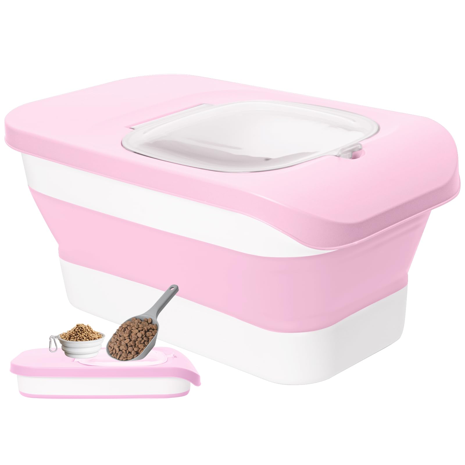 DDMOMMY dog food container with airtight lid keeps kibble fresh and moisture-free.