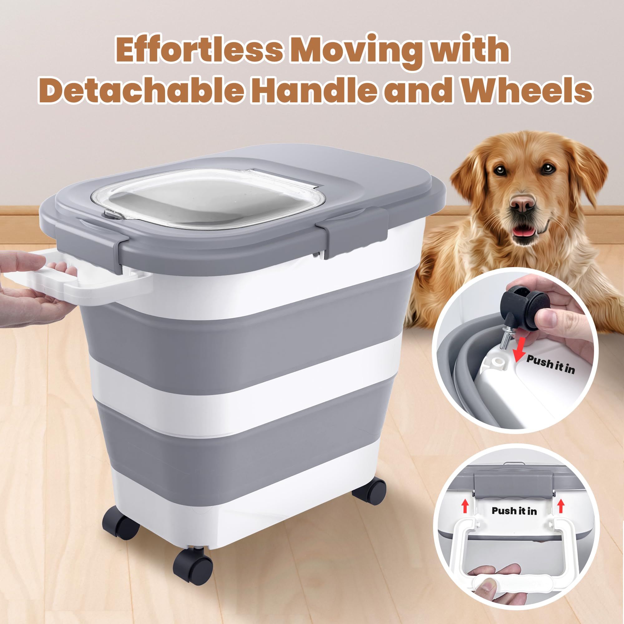 DDMOMMY dog food scoop included for quick, mess-free serving