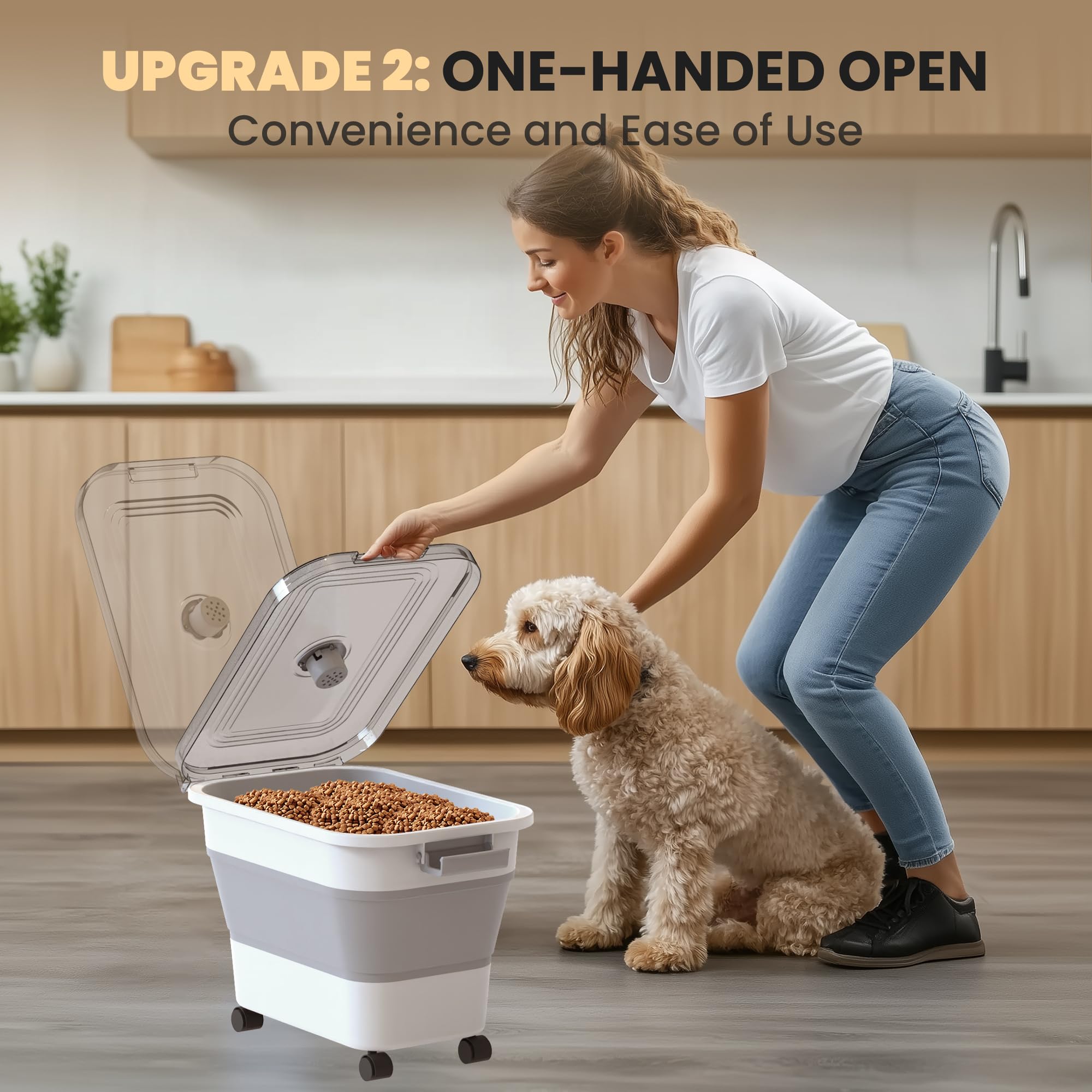 DDMOMMY multi-use storage for rice and pet food simplifies pantry organization