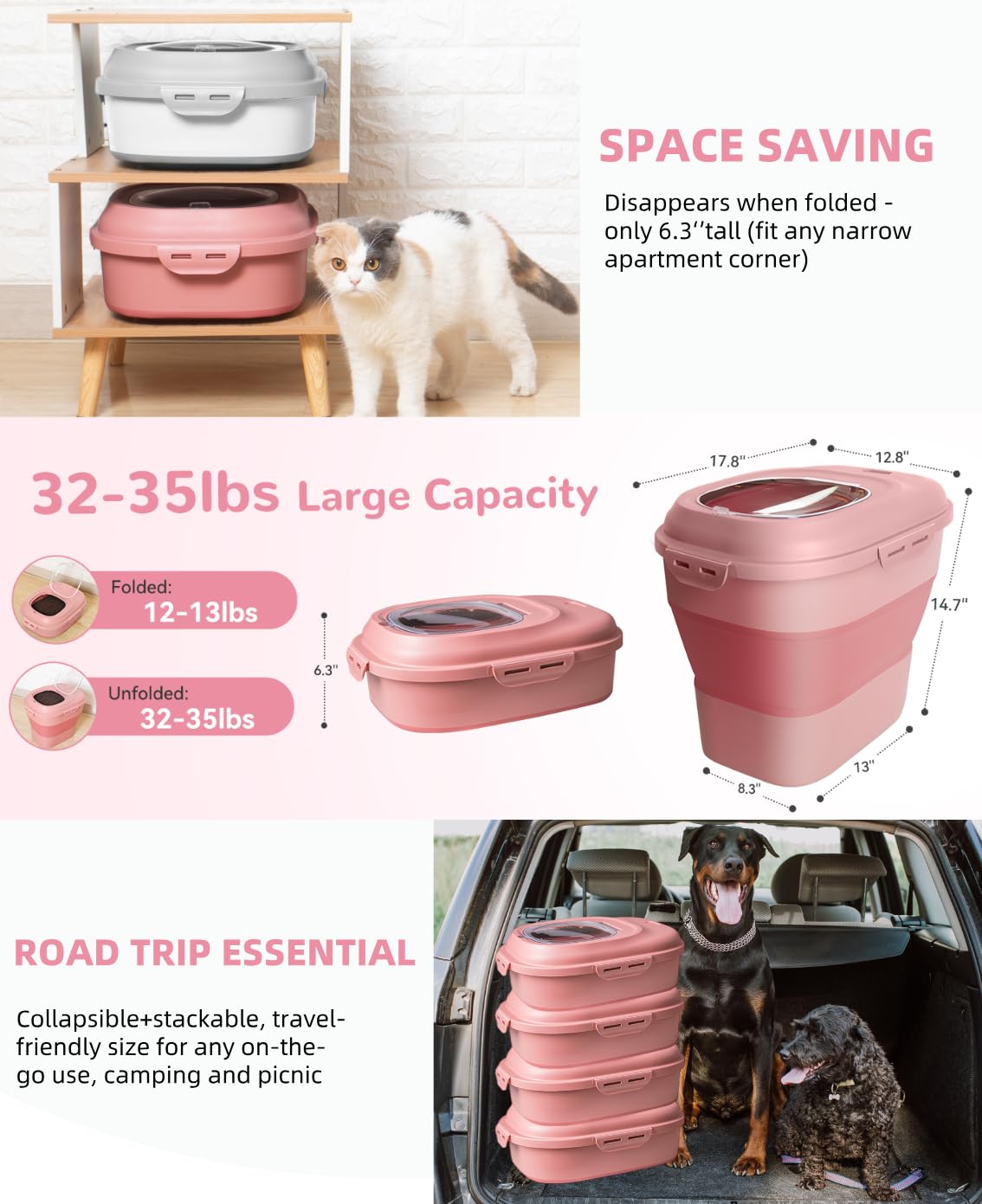 DDMOMMY packaging showcases a complete pet storage solution.
