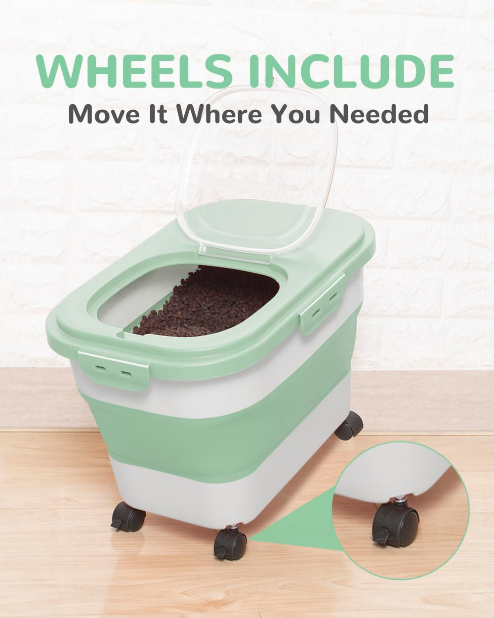DDMOMMY sealed dry-food container helps keep contents fresh and moisture-free.